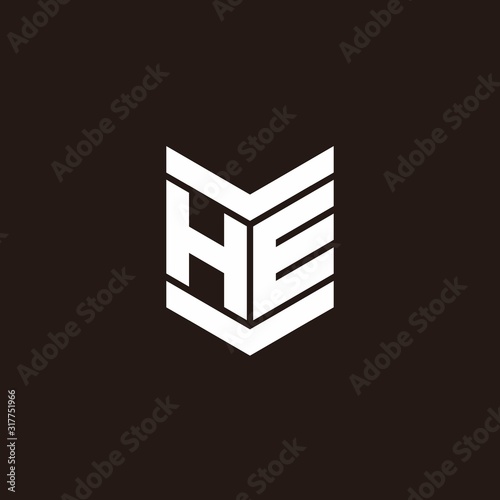 Logo alphabet monogram with emblem style