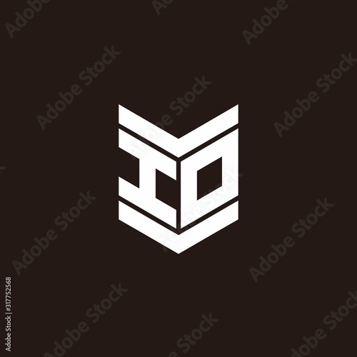 Logo alphabet monogram with emblem style