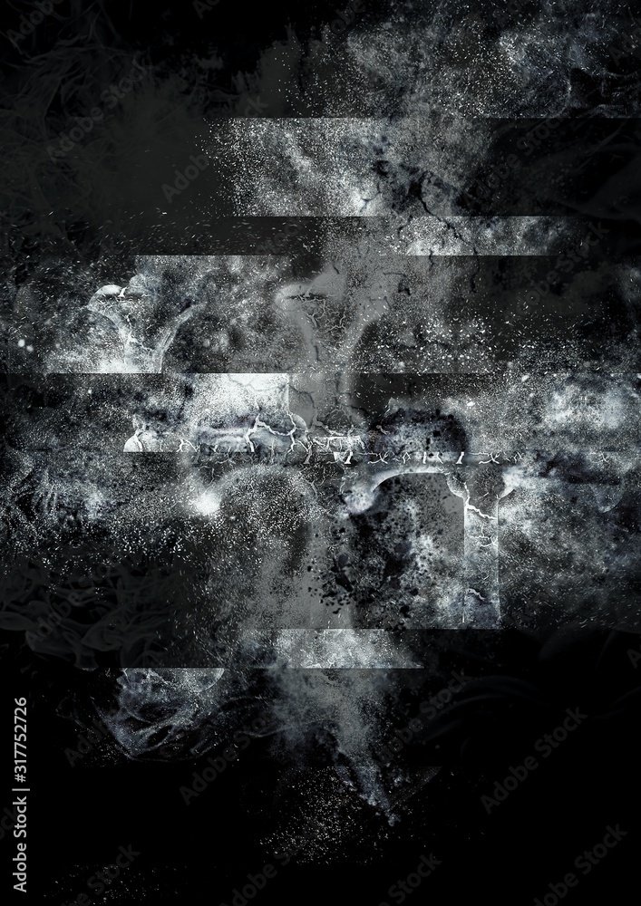 暗闇に浮かぶ抽象的な十字架の背景stock Illustration Adobe Stock