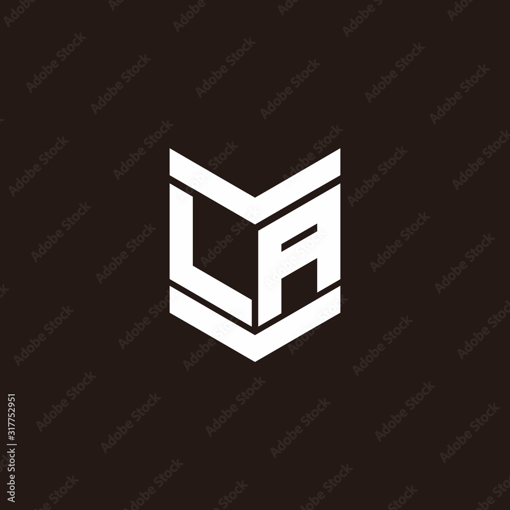Logo alphabet monogram with emblem style