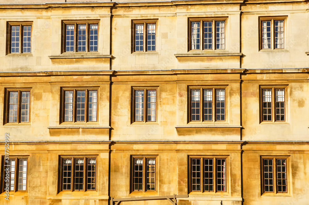 The University of Cambridge, windows of Clare College