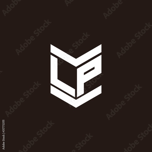 Logo alphabet monogram with emblem style