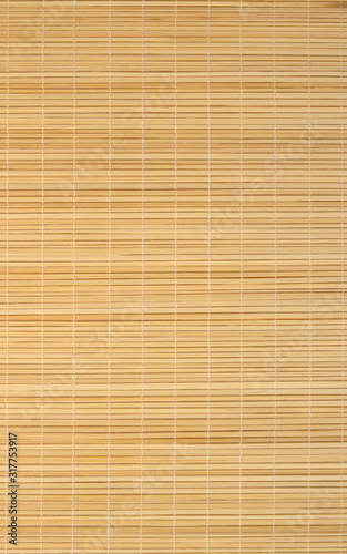 Bamboo weave pattern  bamboo wood for background. Peg with rope.