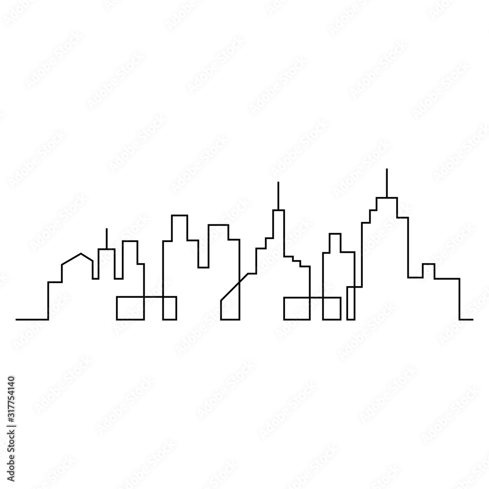 Modern City skyline . city silhouette. vector illustration