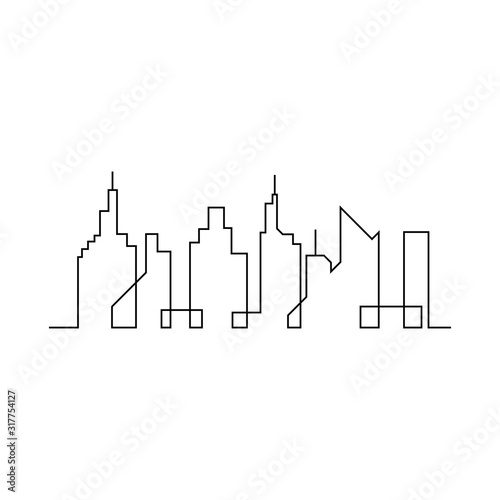 Modern City skyline . city silhouette. vector illustration