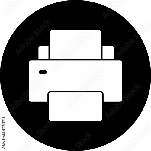 Printer icon isolated on background photo