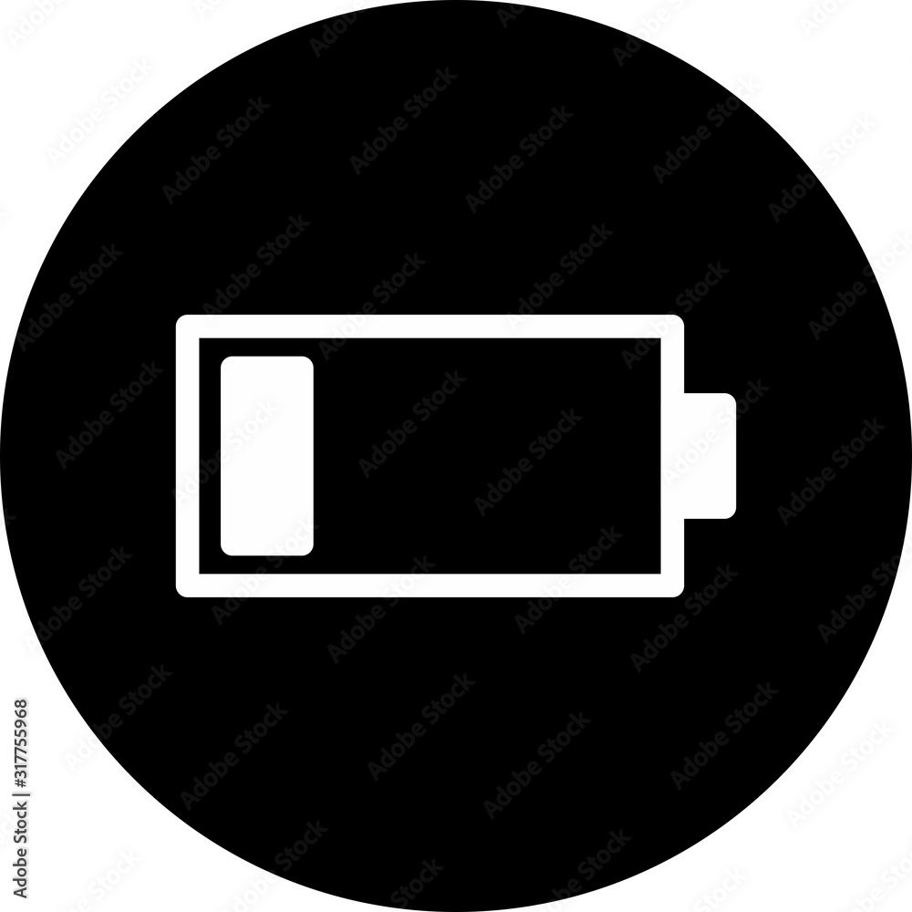 Battery Low icon isolated on background Battery Low icon isolated on background
