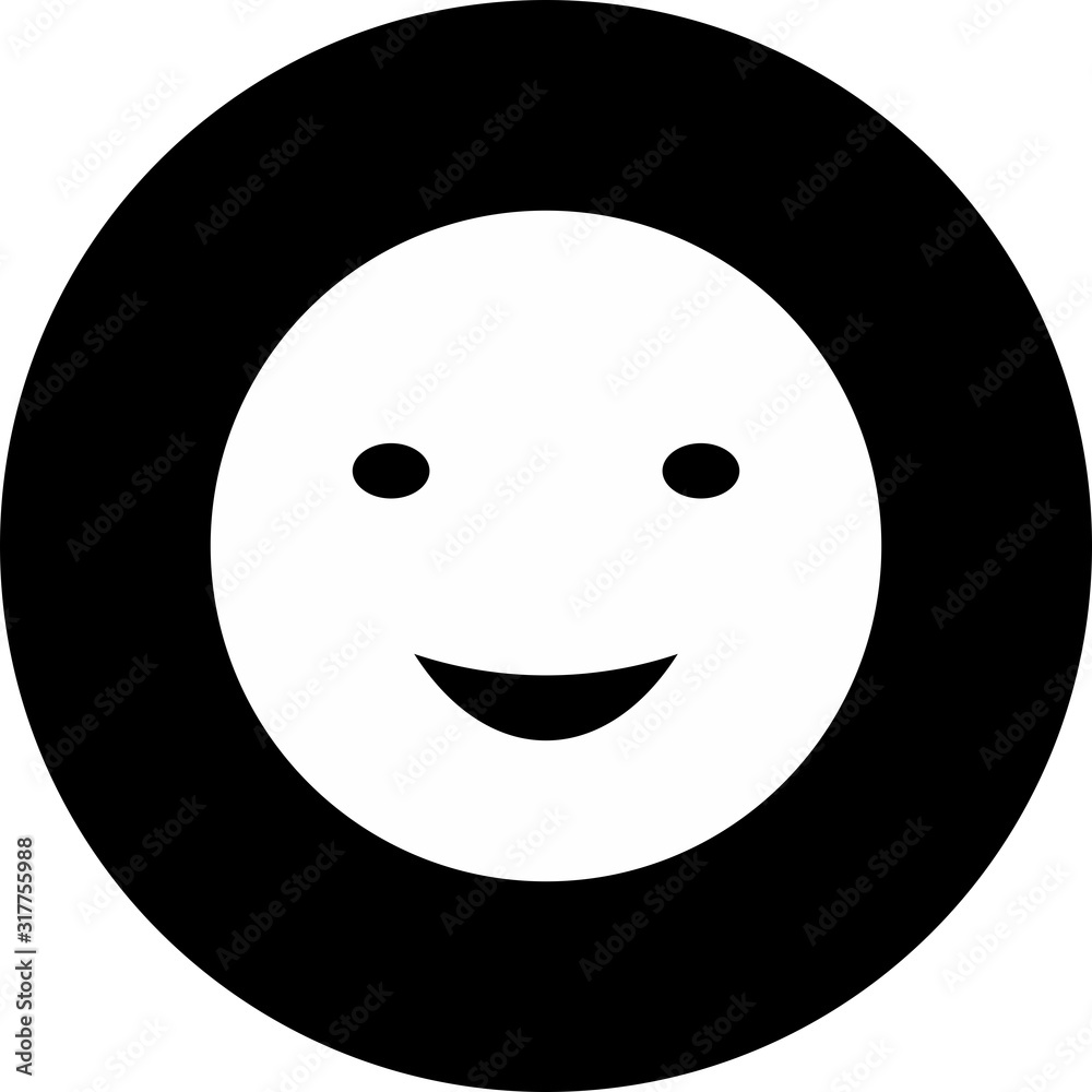 Fototapeta premium Smile icon isolated on background