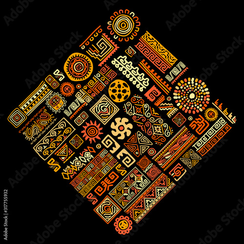 Ethnic handmade ornament for your design