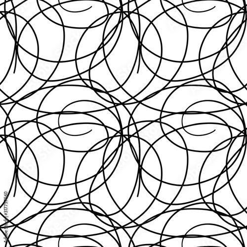 Seamless pattern with winding lines