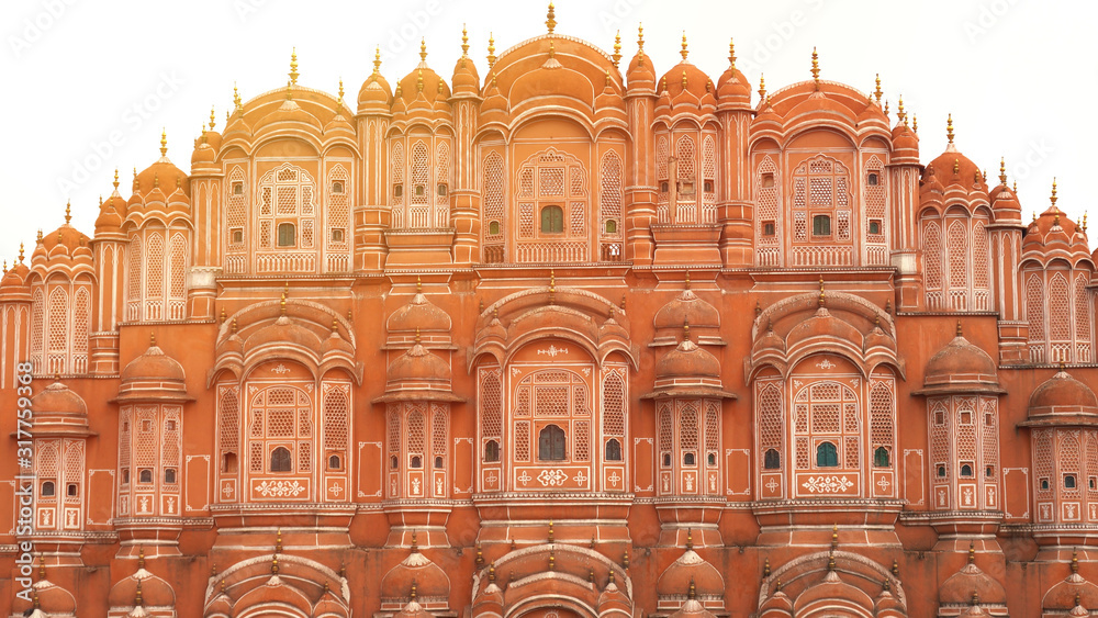 Hawa Mahal palace or Palace of the Winds in Jaipur city, India.