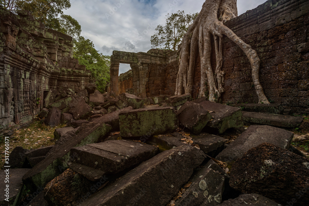 Prasat Preah Khan temple, in Siem reap, Cambodia