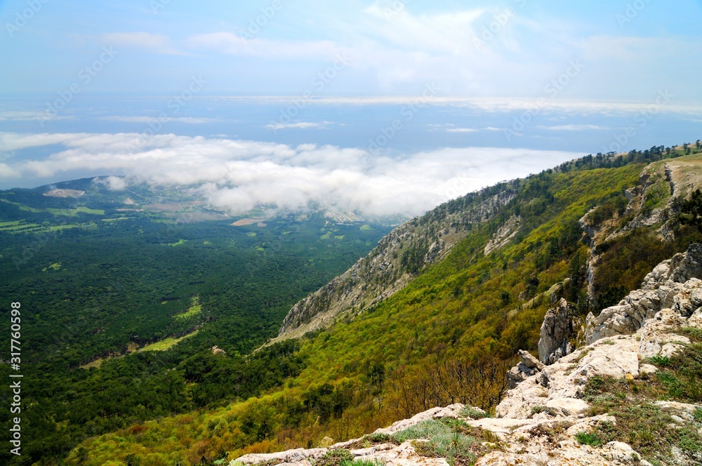 Photo from top of mountain, beautiful horizon Photo from top of mountain, beautiful horizon