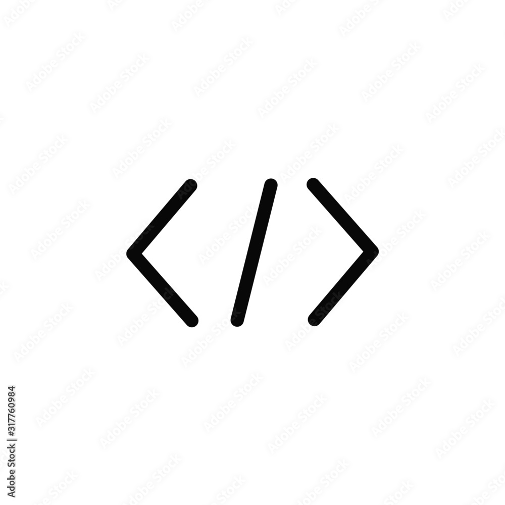 braces character vector icon. programming code symbol braces character vector icon. programming code symbol