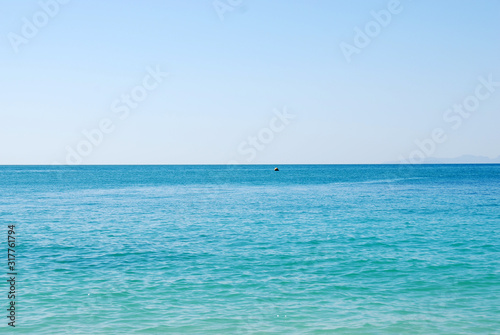 Beautiful sea ocean water in summer at Thailand.