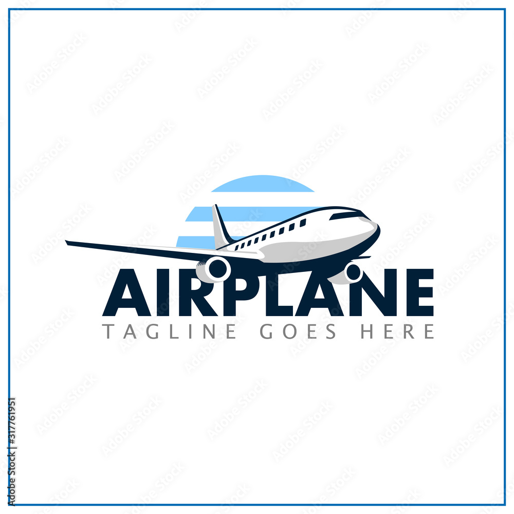 Obraz premium Plane Logo Design. Vector illustration.