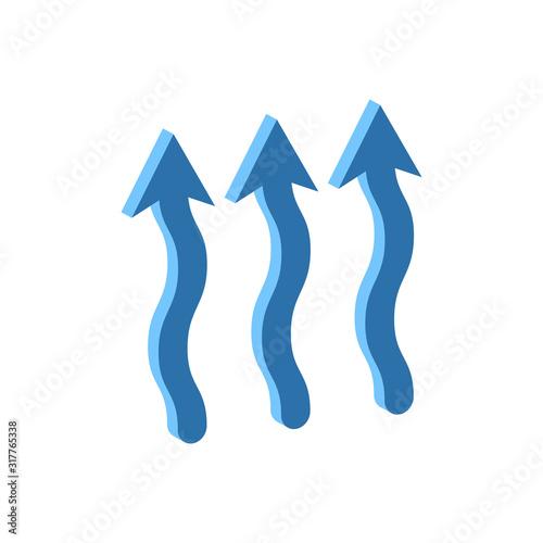 Moisture evaporation.3d vector illustration and isometric view.