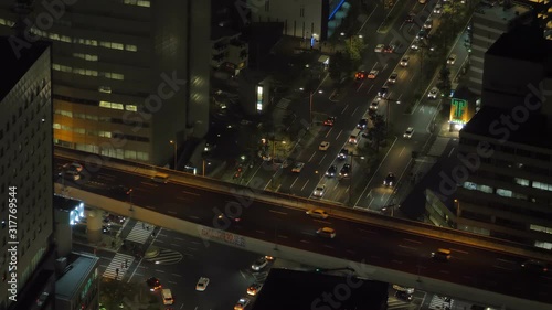 Wallpaper Mural View of the cars passing through the skyway road in Nagoya Japan Torontodigital.ca