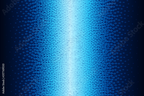 Blue banner with arrows pattern