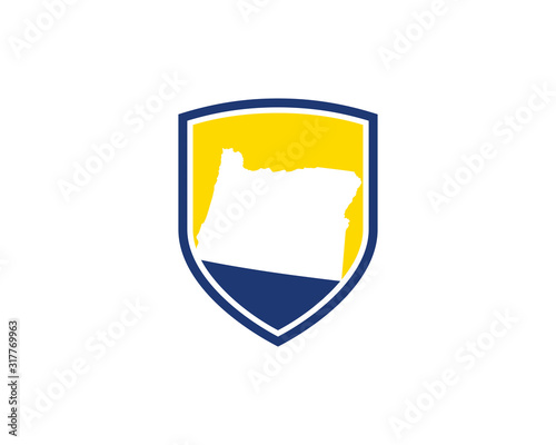 Oregon Map and Shield Logo Icon Template 001 Free Download Oregon Map and Shield Logo Icon Template 001 - GFXLoad