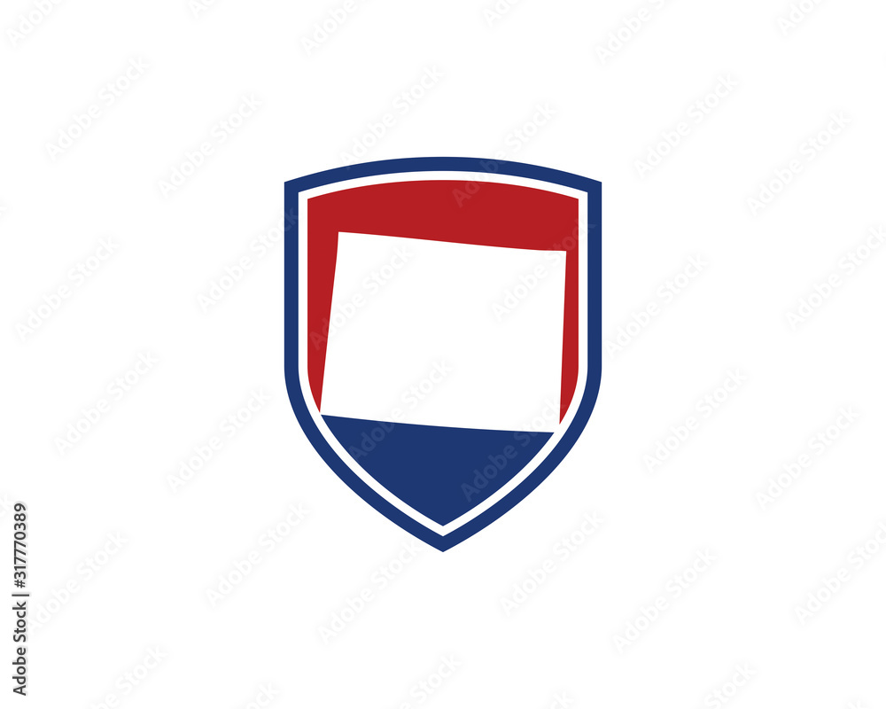 Wyoming Map and Shield Logo Icon Template 001 Wyoming Map and Shield Logo Icon Template 001