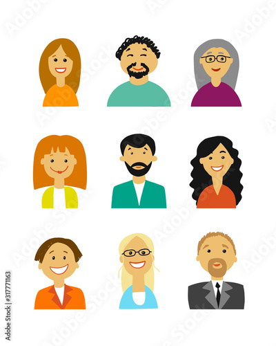 Business people, set of simple icons for ypur design