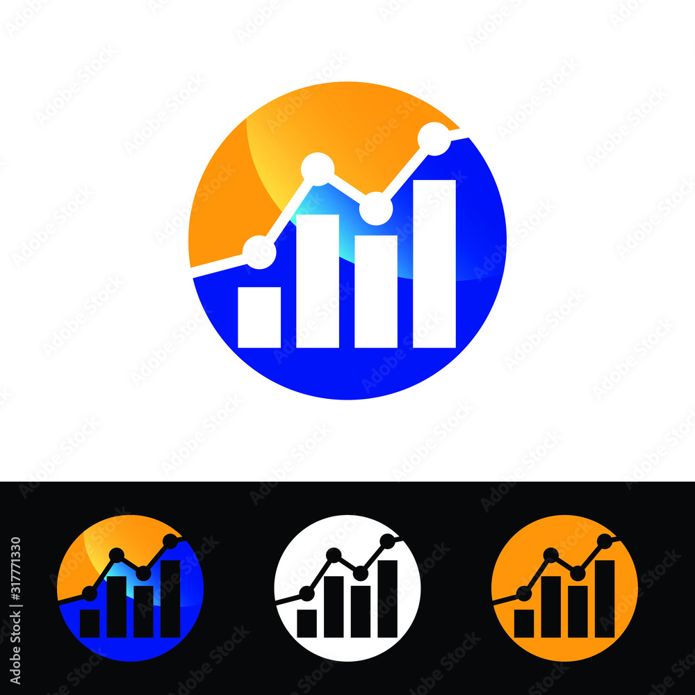 Market success vector design. Growth graph illustration, Financial Accounting Logo Market success vector design. Growth graph illustration, Financial Accounting Logo