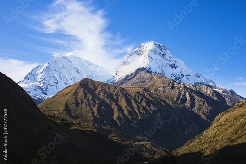 Beautiful  challenging trip to Laguna 69 in Andes mountain in Huascar  n national park in Peru. 