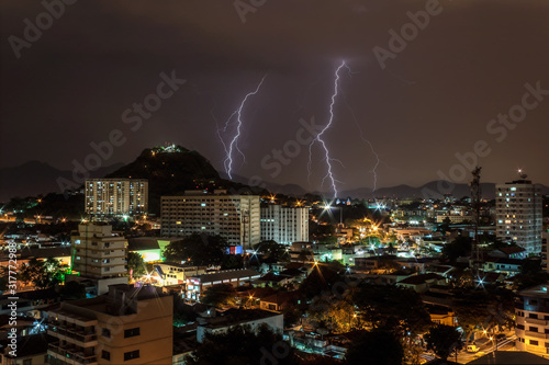 Rain and Lightning in Rio de Janeiro