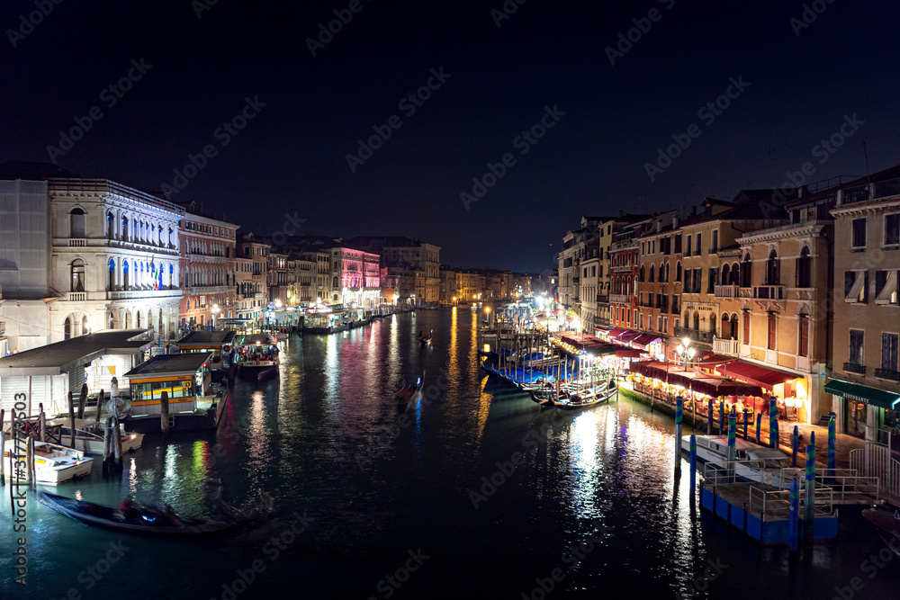 Night wiew of Gran Canal in Venice
