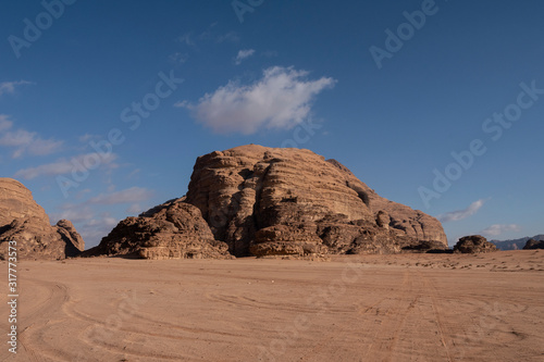 Vista panor  mica del desierto de Wadi Rum  Jordania 