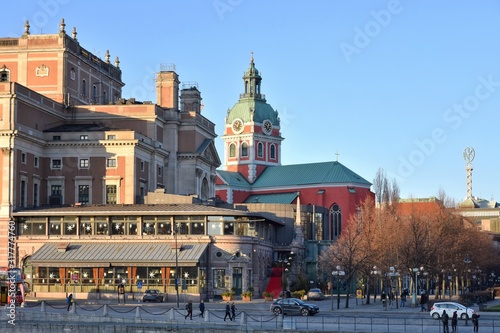 Stockholm, Sweden- January 2020. Tourist attractions of Stockholm. View of the old city. Central streets of Stockholm. The capital of Sweden. landmarks of Stockholm city. Scandinavia. North Europe
