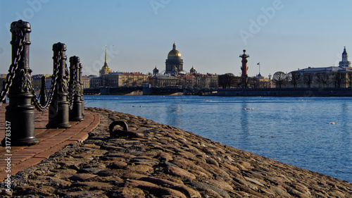 View from hare island to the Admiralty and the dome of St. Isaac's Cathedral. photo