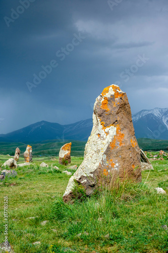 Zorats Karer (Carahunge) standing stones (menhirs), Sisian, Syunik Province, Armenia photo