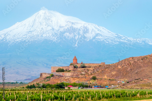 Khor Virap monastery and Mount Ararat, Ararat Province, Armenia