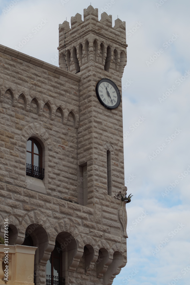 Turm des Fürstenpalastes in Monaco - Detail -
