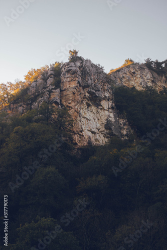 sunset in mountains