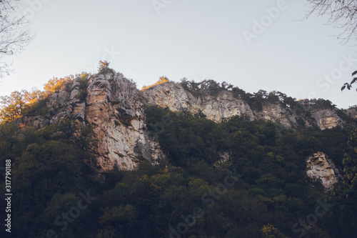 sunset in mountains