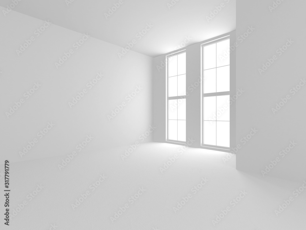 Fototapeta premium Futuristic White Architecture Design Background