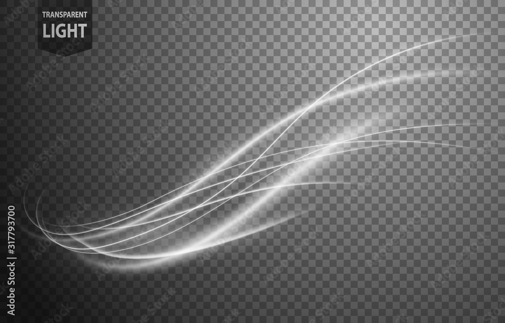 Lysestake - Wave - Transparent