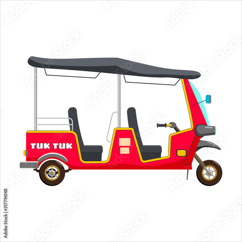 Tuk Tuk Asian auto rickshaw three wheeler tricycle