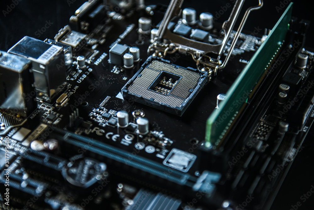 motherboard with RAM and processor motherboard with RAM and processor