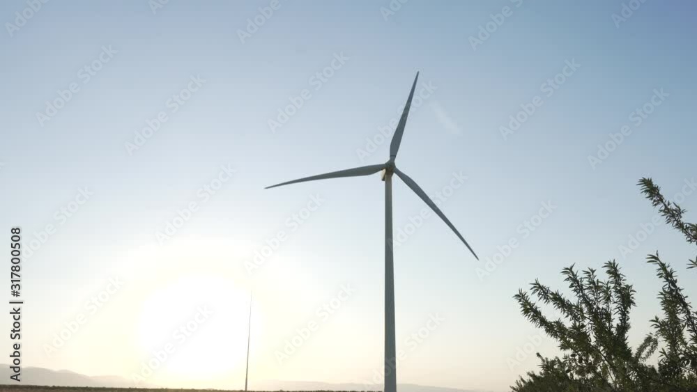 a wind turbine generating energy