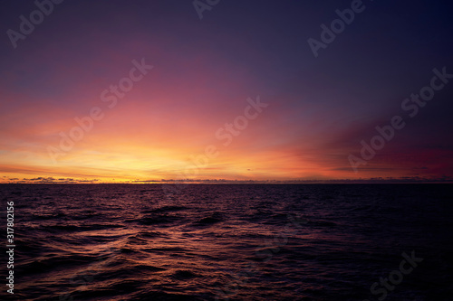 Beatiful seascape. Sunset at sea.