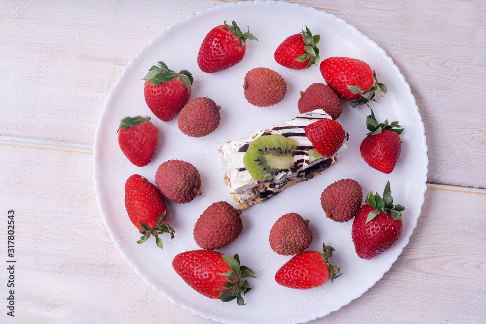 Delicious with prunes and fruits Delicious with prunes and fruits