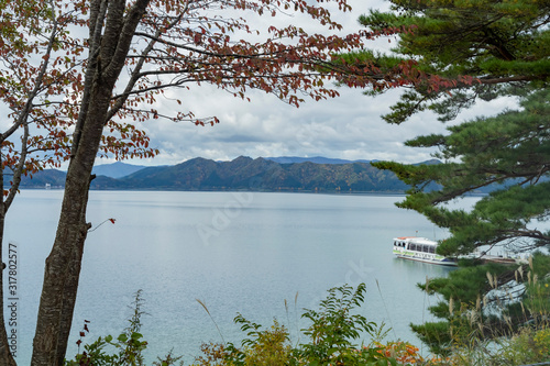Beautiful landscape of Lake Tazawako photo
