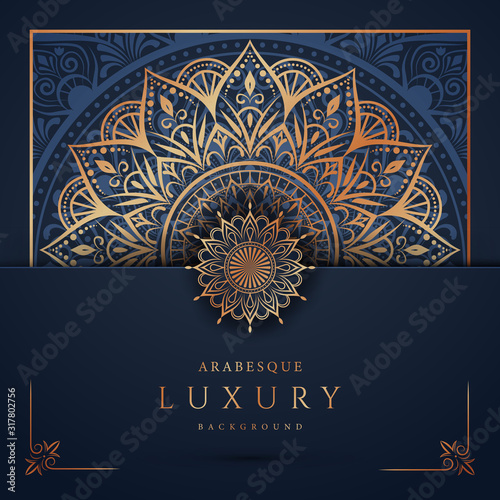 Luxury mandala background with golden arabesque pattern arabic islamic east style.decorative mandala for print, poster, cover, brochure, flyer, banner.