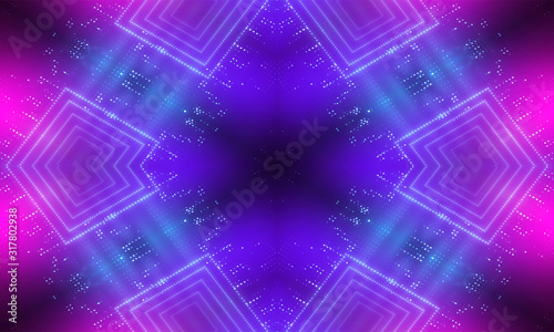 Abstract futuristic neon tu...