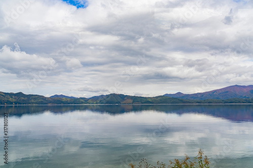 Beautiful landscape of Lake Tazawako photo