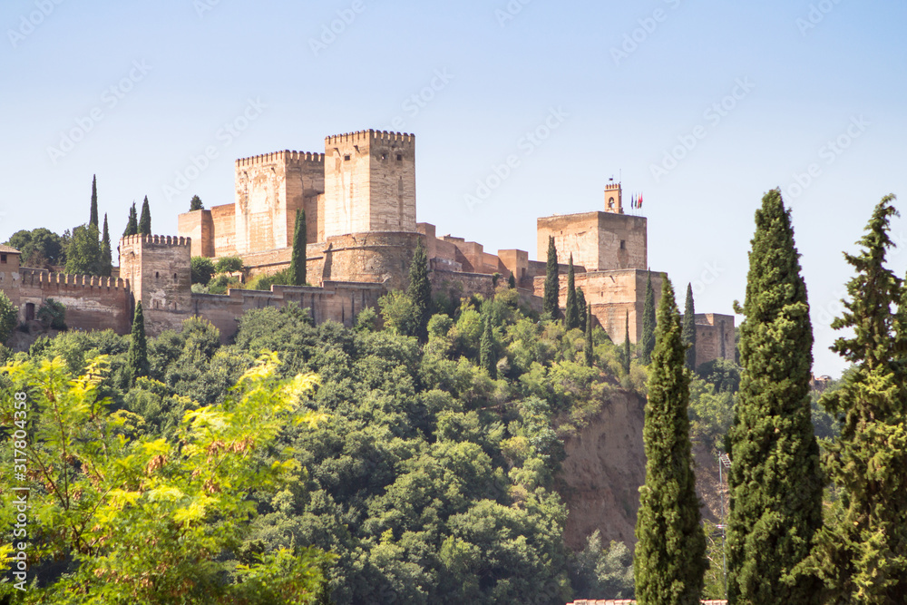 Andalusian fortress Alhambra in Granada, Spain